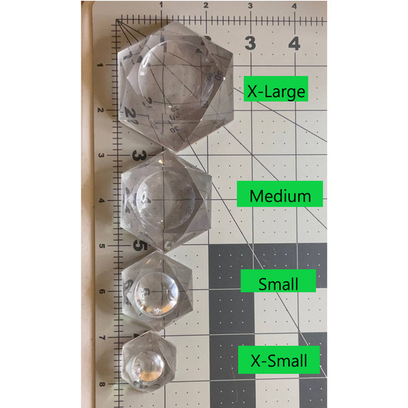Clear resin sphere stand/holder - Small - Picture 2 of 4